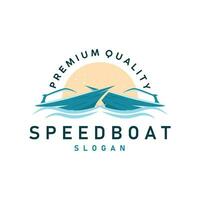 hastighet båt logotyp vektor hav fartyg segelbåt design för fartyg företag mall illustration