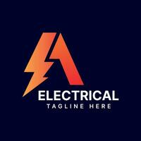 elektrisch Zeichen Logo Design Konzept modern und Beleuchtung Bolzen Konzept vektor