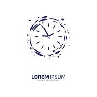 ein Logo von Blau Uhr Symbol abstrakt Uhr Vektor Silhouette auf Weiß Hintergrund