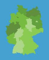 Deutschland Vektor Karte im Grünschuppe mit Regionen