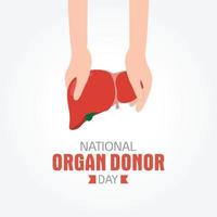 Nationale Organspender-Tagesbanner-Vektorillustration vektor