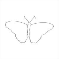 Schmetterling kontinuierlich einer Linie Zeichnung. Vektor Illustration von verschiedene Insekt Formen im modisch Gliederung Stil