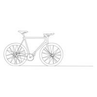 cykel enda kontinuerlig linje teckning . trendig ett linje dra design vektor illustration