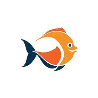 einfach Fisch Symbol Vektor Illustration