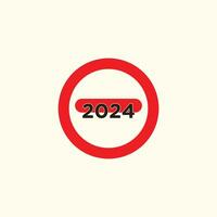 2024 logotyp design vektor ikon med modern kreativ aning