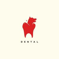 platt design dental sällskapsdjur logotyp samling vektor