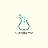 Chiropraktik Logo Design mit einzigartig Element Stil Prämie Vektor