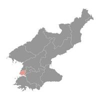 nampo stad Karta, administrativ division av norr korea. vektor illustration.