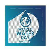 Welt Wasser Tag Hintergrund Konzept kostenlos Vektor