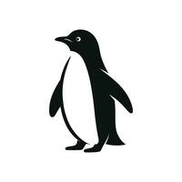 sauber und minimal Pinguin Logo im Silhouette Vektor Symbol