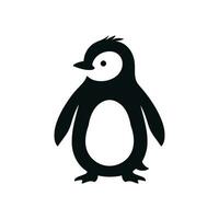 Vektor Symbol Illustration minimalistisch Pinguin Silhouette Logo