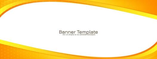 dynamisch Gelb und Orange Farbe wellig stilvoll Banner Design vektor