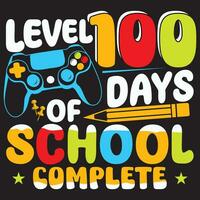 Niveau 100 Tage von Schule vollständig, Spiel Regler Vektor