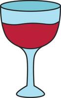 Wein Glas Symbol. eben Farbe Design. Vektor Illustration.