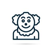 clown linje ikon. vektor illustration, symbol logotyp design stil