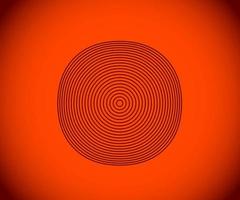 koncentriska linjecirkelelement. frodig lava och orange färg. vektor