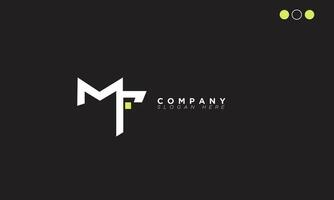 mf alfabetet bokstäver initialer monogram logotyp fm, m och f vektor