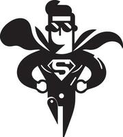 minimal rolig super hjälte komisk platt karaktär vektor silhuett, svart Färg silhuett, vit bakgrund 18