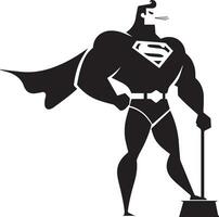 minimal rolig super hjälte komisk platt karaktär vektor silhuett, svart Färg silhuett, vit bakgrund 10