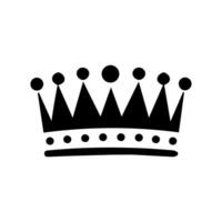 krona ikon. en enkel, svart silhuett av kunglig krona. vektor illustration isolerat på vit bakgrund. idealisk för logotyper, emblem, insignier. kan vara Begagnade i varumärke, webb design