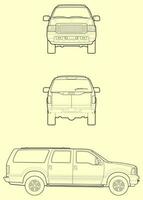 Ford Ausflug Auto Entwurf vektor