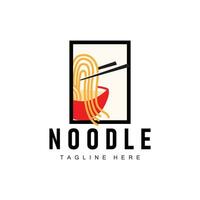 Ramen Nudel Logo einfach Nudel und Schüssel Design Inspiration Chinesisch Essen Vorlage Illustration vektor