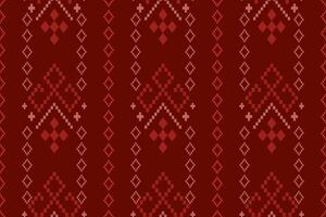 rot traditionell ethnisch Muster Paisley Blume Ikat Hintergrund abstrakt aztekisch afrikanisch indonesisch indisch nahtlos Muster zum Stoff drucken Stoff Kleid Teppich Vorhänge und Sarong vektor