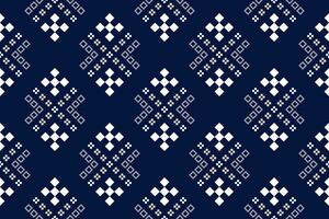 indigo Marin blå geometrisk traditionell etnisk mönster ikat sömlös mönster gräns abstrakt design för tyg skriva ut trasa klänning matta gardiner och sarong aztec afrikansk indisk indonesiska vektor