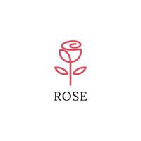 Rose Blume Symbol Vektor Logo Vorlage