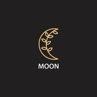 Vektor Symbol Halbmond Mond Blatt und elegant