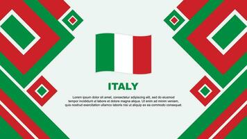 Italien Flagge abstrakt Hintergrund Design Vorlage. Italien Unabhängigkeit Tag Banner Hintergrund Vektor Illustration. Italien Karikatur