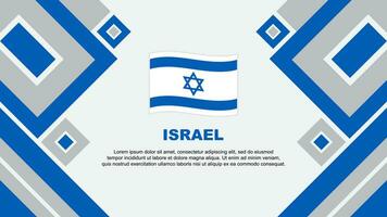 Israel Flagge abstrakt Hintergrund Design Vorlage. Israel Unabhängigkeit Tag Banner Hintergrund Vektor Illustration. Israel Karikatur