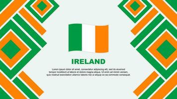 irland flagga abstrakt bakgrund design mall. irland oberoende dag baner tapet vektor illustration. irland