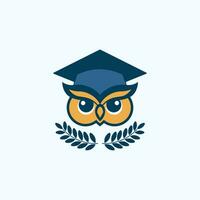 klok Uggla utbildning logotyp vektor