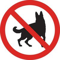 Nein Hund Zeichen . Nein Hunde erlaubt , Verbot unterzeichnen. Vektor Illustration