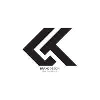 Brief ck oder ct modern Initiale kreativ abstrakt eben Monogramm Logo. c Logo. k Logo vektor
