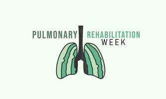 lung- rehabilitering vecka. bakgrund, baner, kort, affisch, mall. vektor illustration.