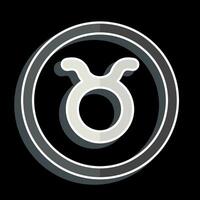 ikon oxen. relaterad till horoskop symbol. glansig stil. enkel design redigerbar. enkel illustration vektor