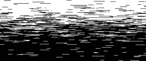 Manga Pixel Textur. Linie Gradient Muster, Streifen bewirken horizontal Weiß und schwarz 8 Bit Bewegung Grafik. abstrakt Halbton Textur Vektor Hintergrund