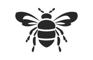 ein fliegend Biene schwarz Silhouette Clip Art, Honig Biene schwarz Vektor