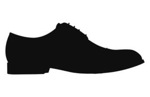 en manlig sko svart silhuett vektor fri