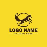 räv djur- logotyp och ikon rena platt modern minimalistisk företag och lyx varumärke logotyp design redigerbar vektor