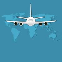 civil flyg resa passagerare luft plan vektor illustration.