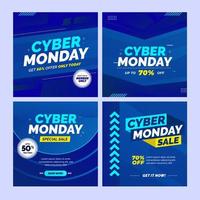 Cyber Monday Social-Media-Beitragsvorlage vektor