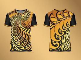 abstrakter T-Shirt Strudelsteigung dekorativer Goldhintergrund vektor