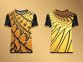 abstrakt t -shirt virvelgradient dekorativ guldbakgrund vektor