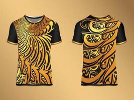 abstrakter T-Shirt Strudelsteigung dekorativer Goldhintergrund vektor