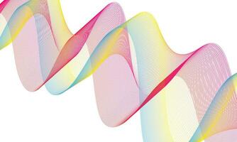 enkel abstrakt annorlunda regnbåge Färg vågig luft linje mönster vektor