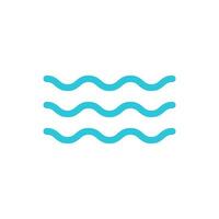Wellen Symbol. von Blau Symbol vektor