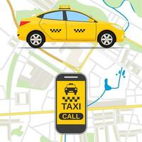 taxi mobil app begrepp. vektor